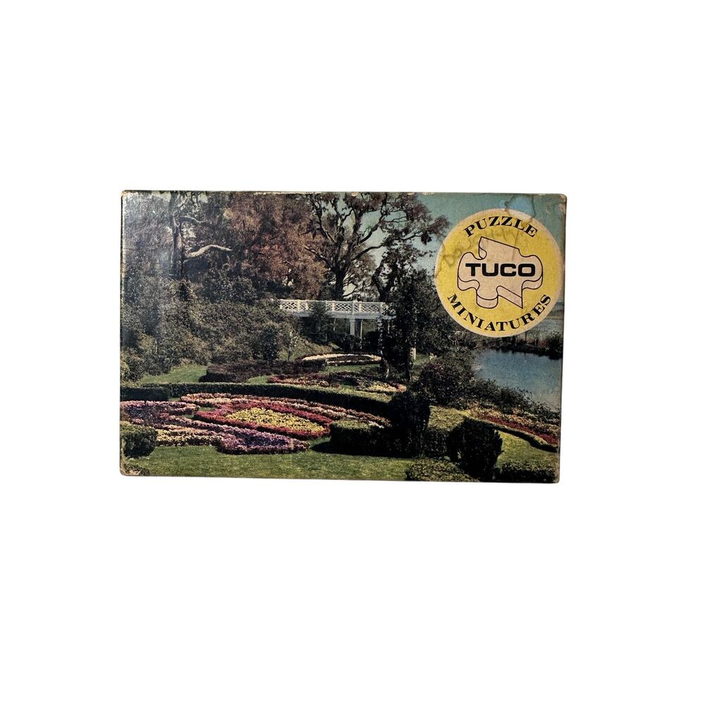 Vintage tuco miniature jigsaw puzzle “garden by the river”